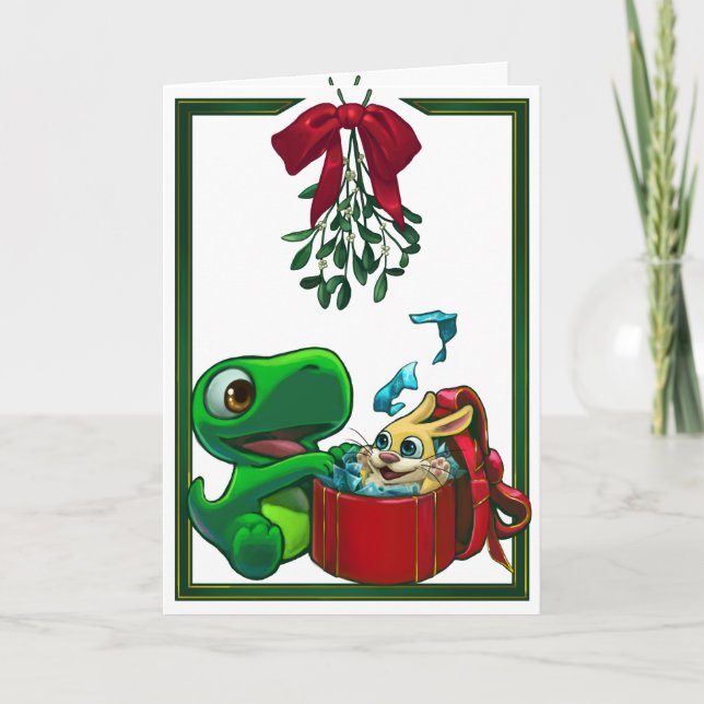 Carte de voeux de Dinnersaurus : Bonbon et Bunno (Devant)