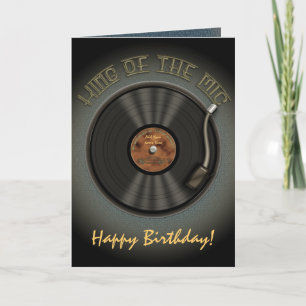 Carte de voeux de disque vinyle de LP de karaoke