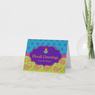 Carte de voeux de Diwali avec le texte editable