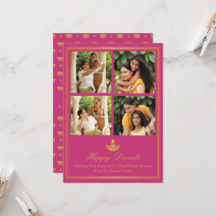 Carte de voeux de Diya Diwali - couleur faite sur