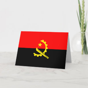 carte de voeux de drapeau d'angola