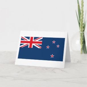 Carte de voeux de drapeau de la Nouvelle Zélande