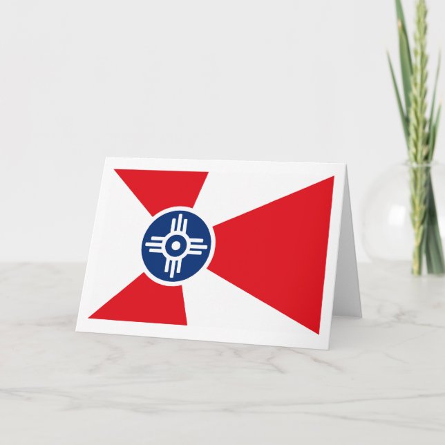 Carte de voeux de drapeau de Wichita (Devant)