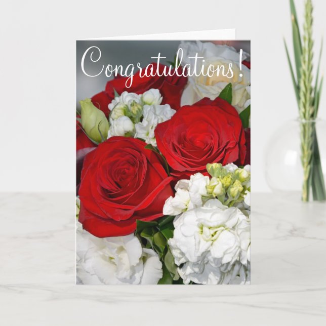 Carte de voeux de félicitations de bouquet de (Devant)