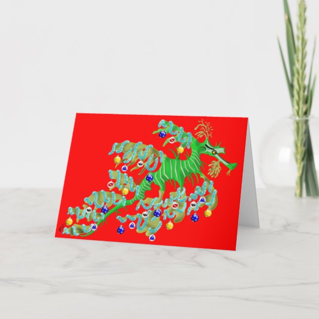 Carte de voeux de fête de dragon de mer (Devant)