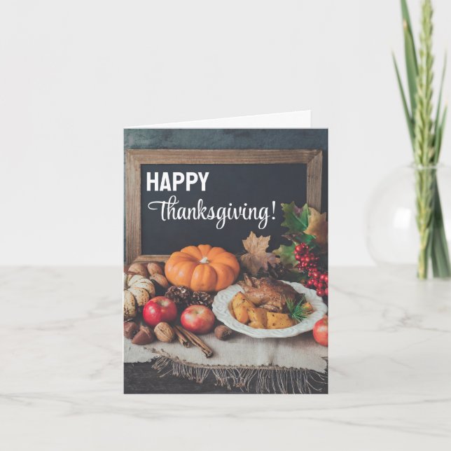 Carte de voeux de fête de Thanksgiving (Devant)