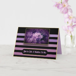 Carte de vœux de fête des mères au lilas violet