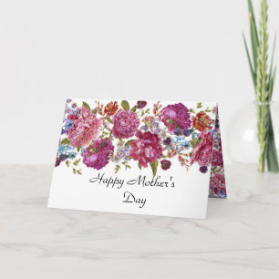 Carte de vœux de fête des mères florale