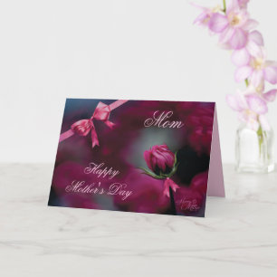 Carte de vœux de fête des mères Rose rose