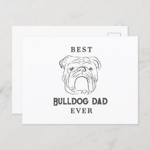 Carte de voeux de Fête des pères de Bulldog Papa a