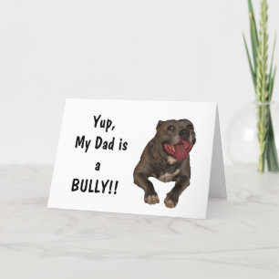 Carte de voeux de Fête des pères Pitbull