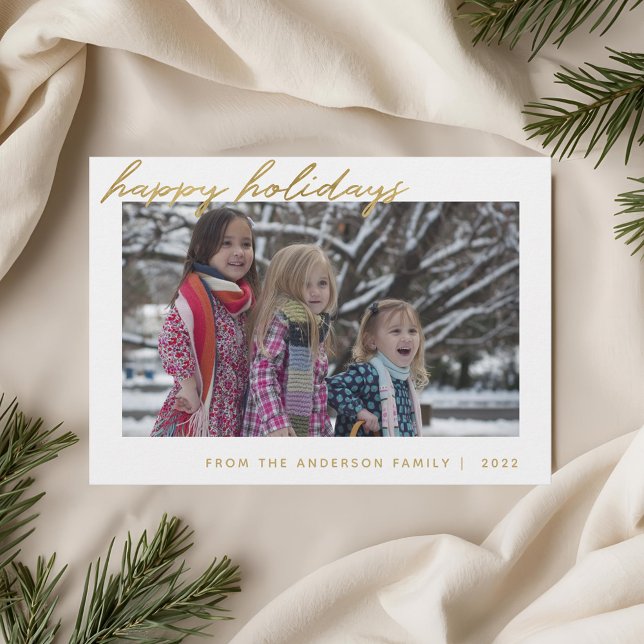 Carte de vœux de fêtes de famille Joyeuses Fêtes é (Créateur téléchargé)
