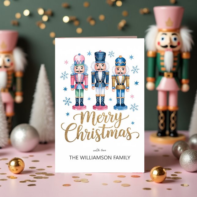 Carte de vœux de fêtes de Noël du Casse-Noisette c (Classic Nutcracker Christmas Festive Holiday Card)