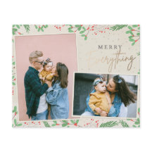 Carte de vœux de fêtes photo Tout Joyeux Or Budget