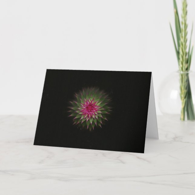 Carte de voeux de fleur de chardon (Devant)