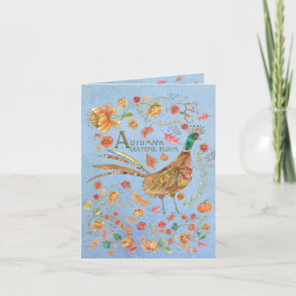 Carte de voeux de fleurs gracieuses de l'automne