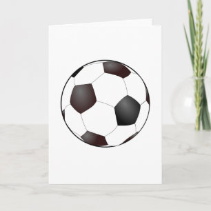 Carte de voeux de football noir et blanc
