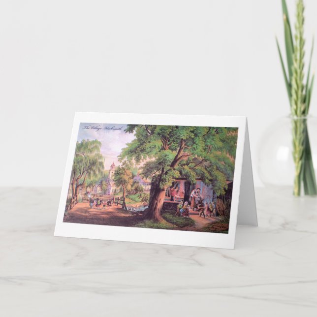 Carte de voeux de forgeron de village (Devant)
