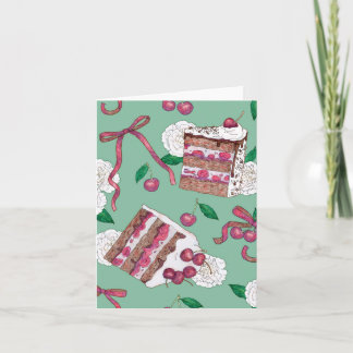Carte de voeux de gâteau de la Forêt-Noire