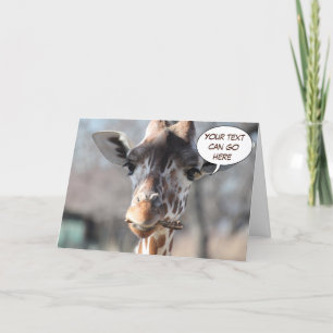 Carte de voeux de girafe