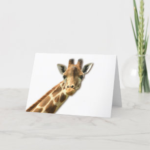 Carte de voeux de Giraffe longue cou