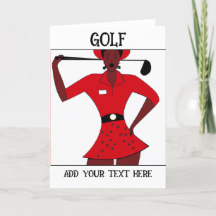 Carte de voeux de golf personnalisée
