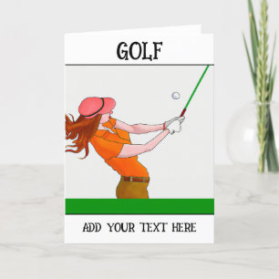 Carte de voeux de golf personnalisée
