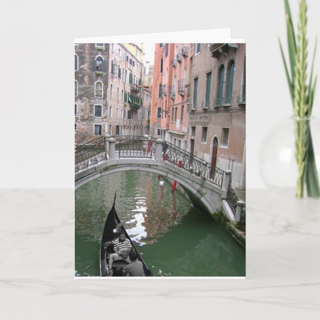 Carte de voeux de gondole de Venise (Devant)