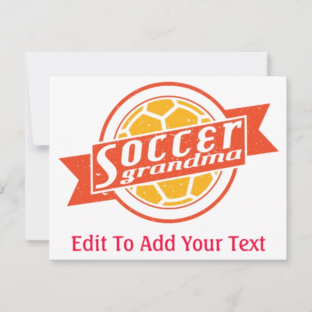 Carte de voeux de grand-mère de football (Devant)