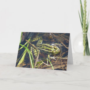 Carte de voeux de grenouille léopard