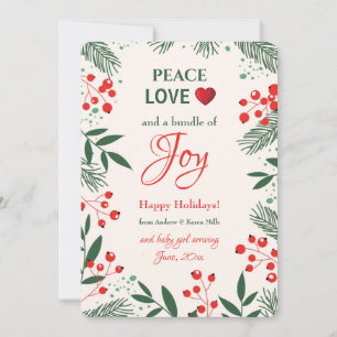 Carte de vœux de grossesse pour les fêtes