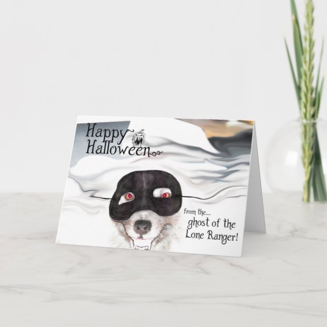 Carte de voeux de Halloween de Keeshond (Devant)