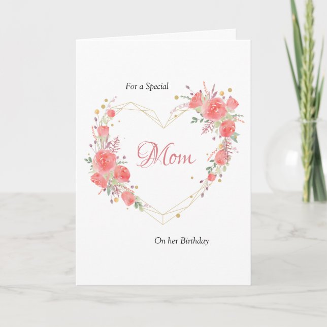 Carte de voeux de Heart Floral (Devant)