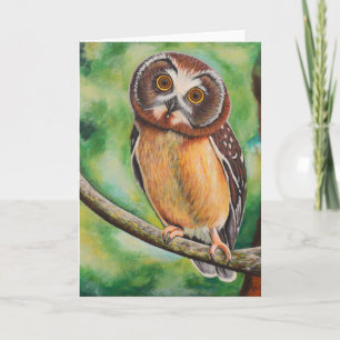 Carte de vœux de hibou