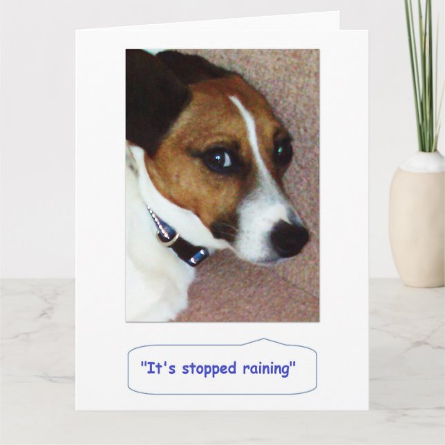 Carte de voeux de Jack Russell - Montys ennuyé (Devant)