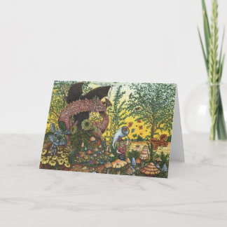 Carte de voeux de jardin de dragon