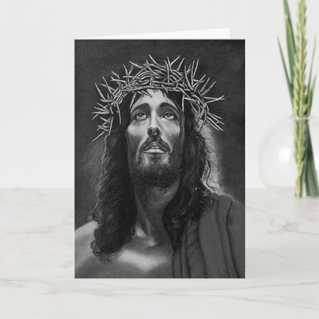 Carte de voeux de Jésus B&W (Devant)