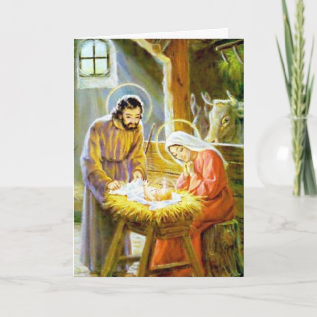 Carte de voeux de Jésus de bébé (Devant)