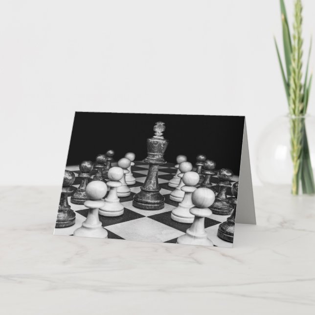 carte de voeux de jeu d'échecs (Devant)