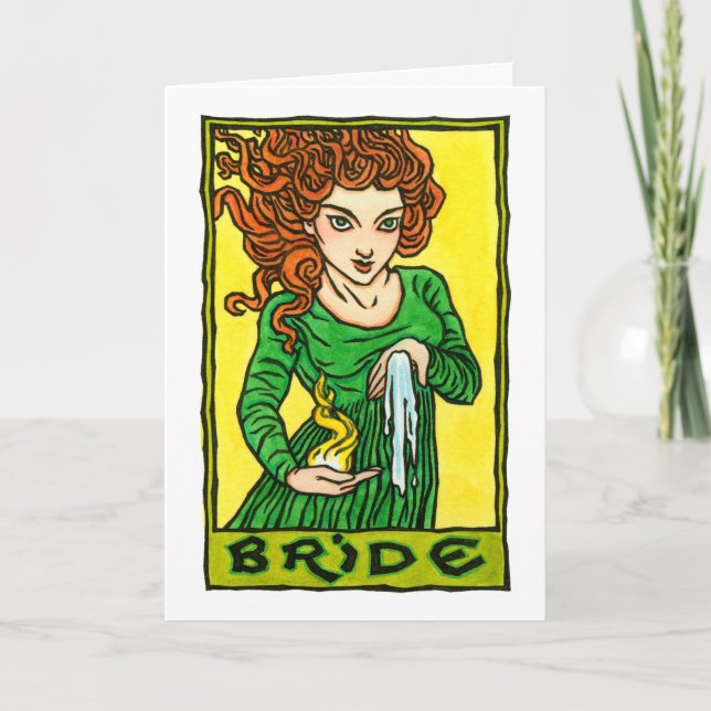 Carte de voeux de jeune mariée (Devant)