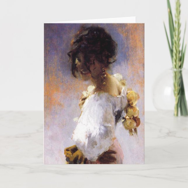 Carte de voeux de John Singer Sargent Rosina (Devant)