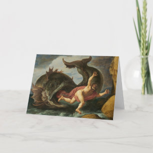 Carte de voeux de "Jonas et de la baleine"