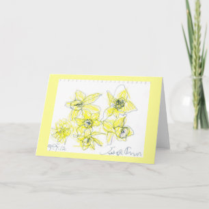 Carte de voeux de jonquilles