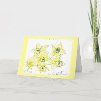 Carte de voeux de jonquilles