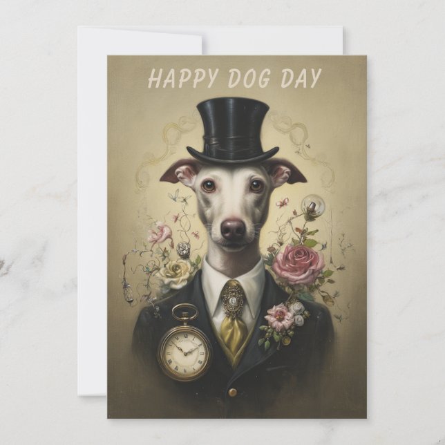 Carte de voeux de jour de chien - Drôle personnali (Devant)
