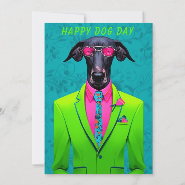 Carte de voeux de jour de chien - Drôle personnali (Devant)