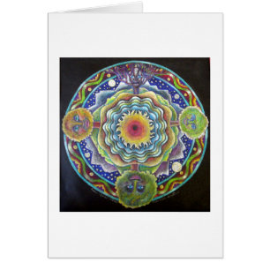 Carte de voeux de jour de la terre de Mandala de