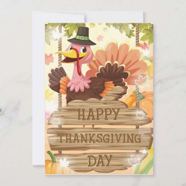 Carte de vœux de jour de Thanksgiving (Devant)