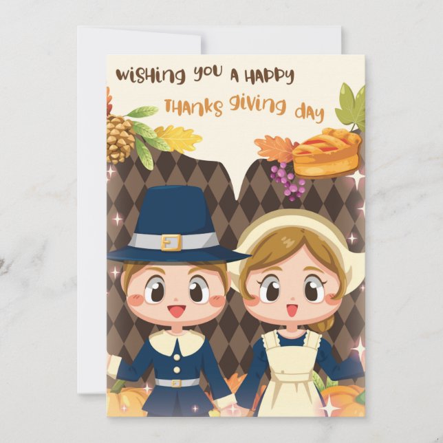 Carte de vœux de jour de Thanksgiving (Devant)
