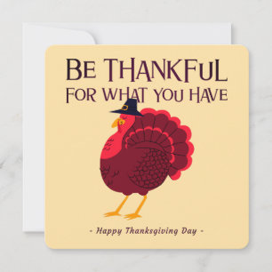 Carte de vœux de jour de Thanksgiving – Soyez reco